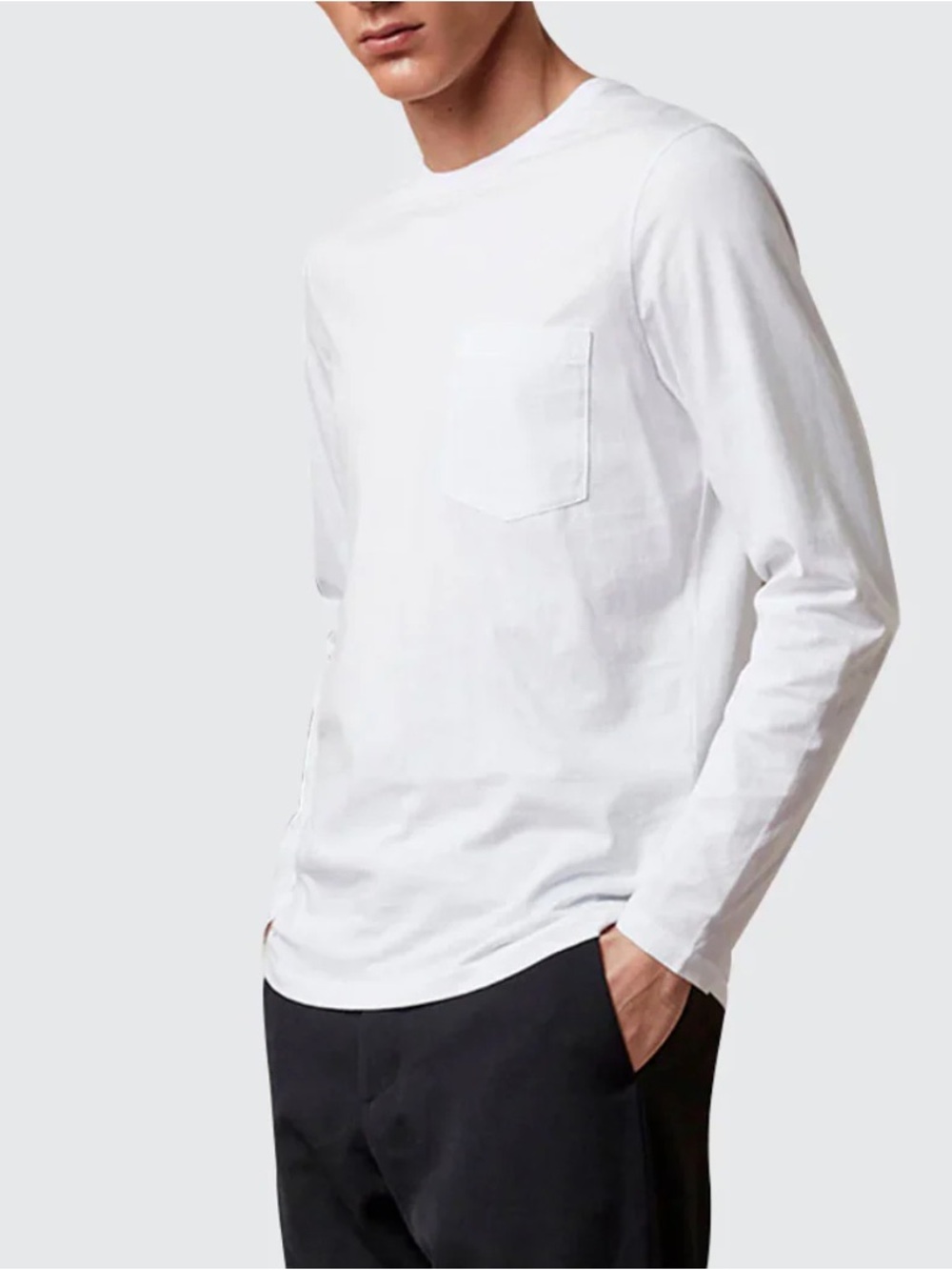 NEW NN07 No Nationality mens L Large Pima cotton long sleeve crewneck t-shirt